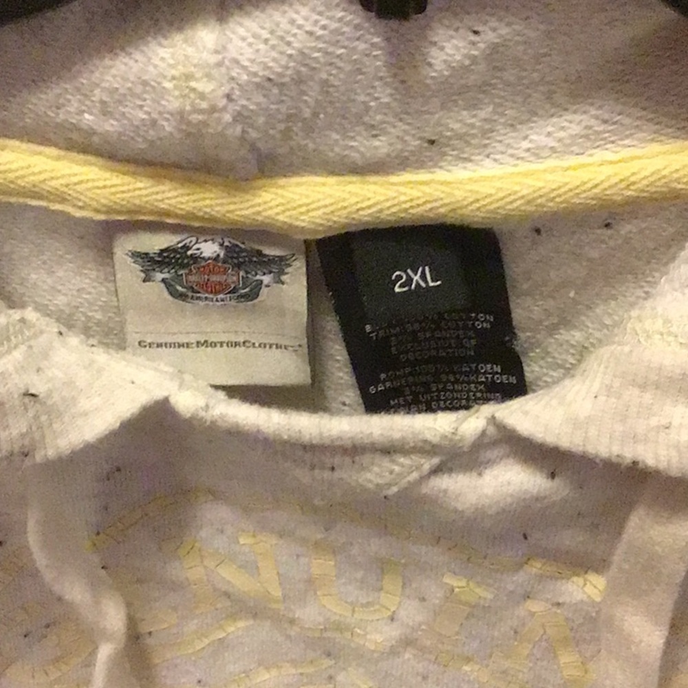 2015 Harley Davidson Women's Cream Hoodie - Picture 2 of 3